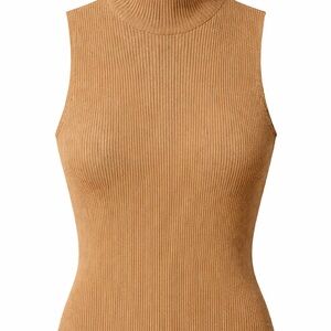 Iris Tan Ribbed Tank Top